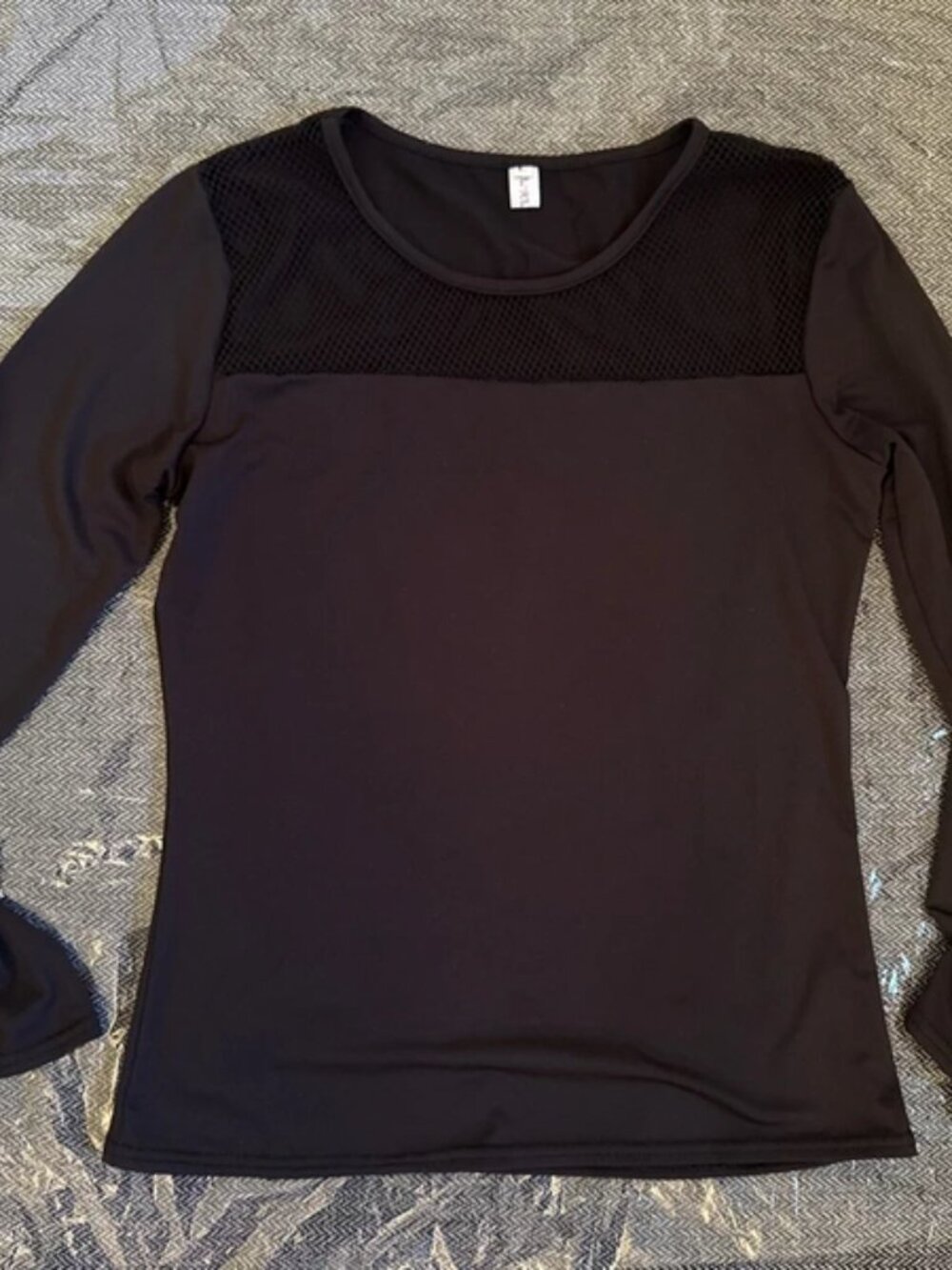 Wei Wei Fashion Black Mesh Top Shirt L